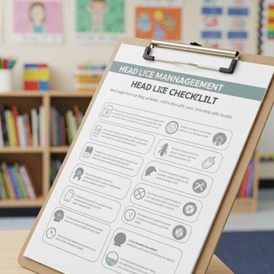 A checklist for head lice management in a school or daycare setting